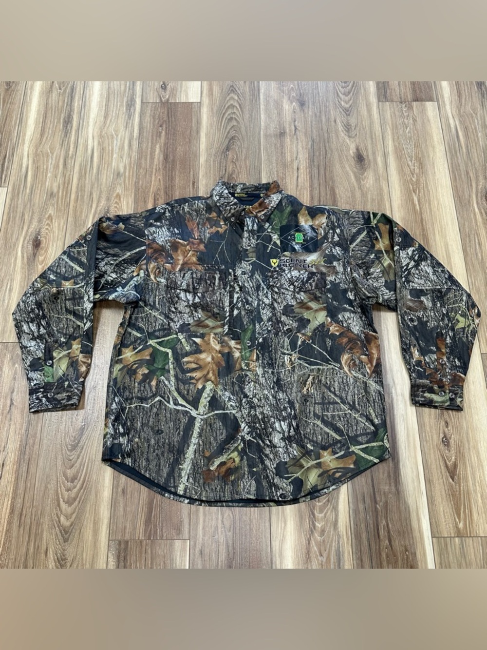 Scent Blocker SLT Scentek Mossy Oak Breakup Camo Hunting Shirt, XL